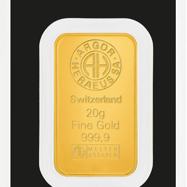Штампованный слиток Argor-Heraeus 20 г