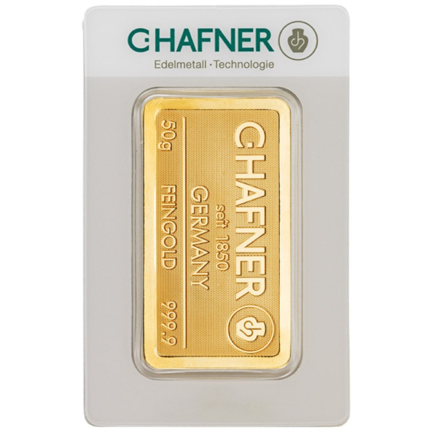 Штампованный слиток C. Hafner 50 г
